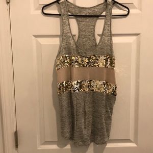 Express Top | Racerback Tank | Sequin